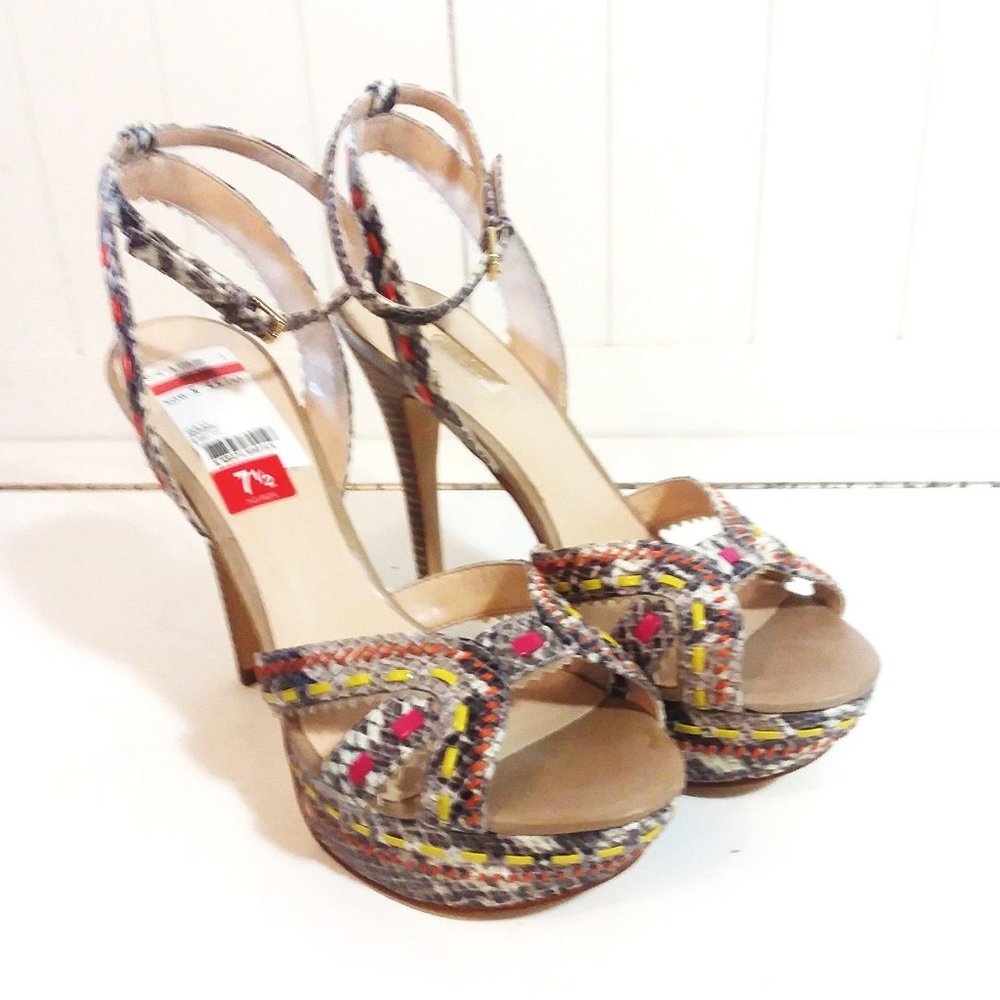 Guess High Heel Open Toe Ankle Strap Shoes NWT